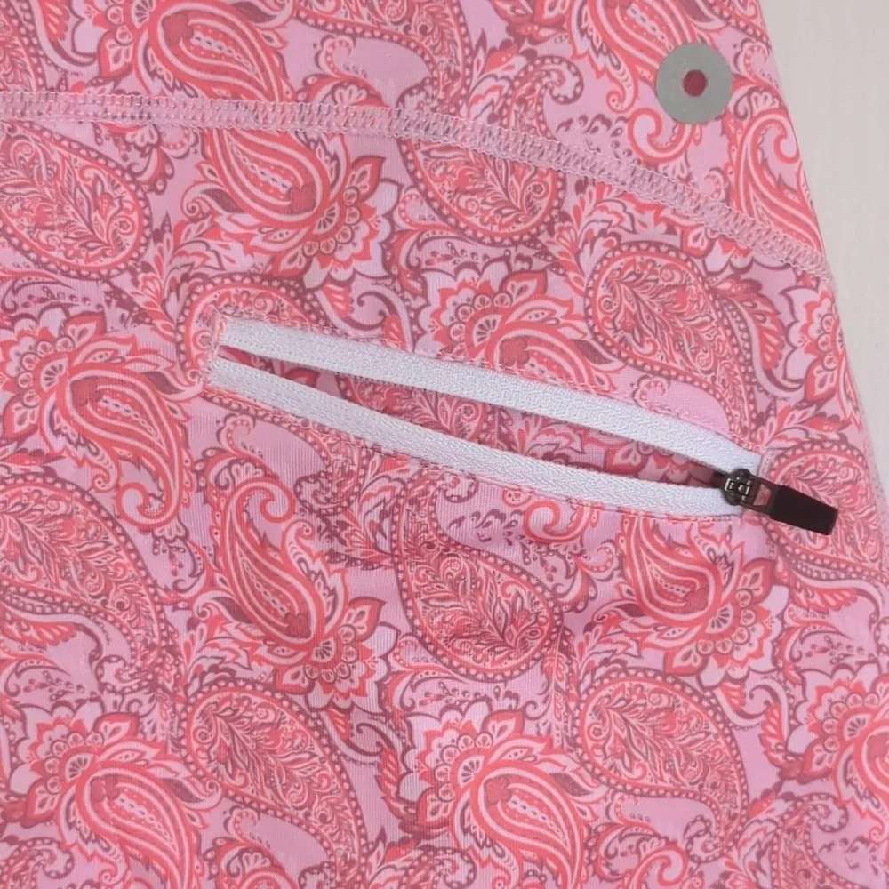Medium Pink and Purple Paisley Activewear Skort Golf Slimour Sears